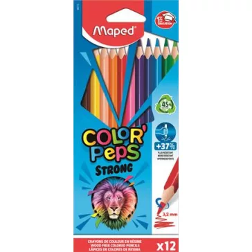   MAPED Color Peps Strong színes ceruza készlet, háromszögletű - 12 db-os