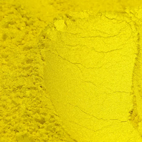Gyöngyház hatású mica pigment por - citrom, 3g