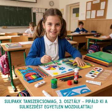   SuliPakk tanszercsomag, 3. osztály – Pipáld ki a sulikezdést egyetlen mozdulattal