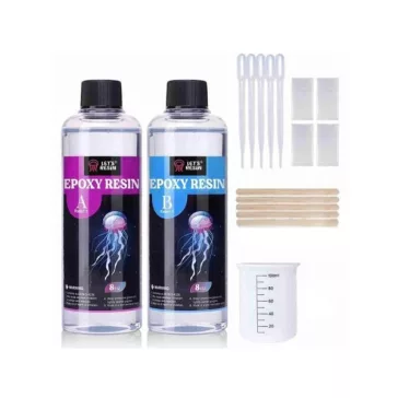   Let's Resin epoxi öntőgyanta készlet - 500 ml, munkaeszközökkel