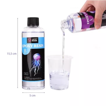   Let's Resin epoxi öntőgyanta dekorkészítő szett - 500 ml, öntőformákkal, sok dekorral!