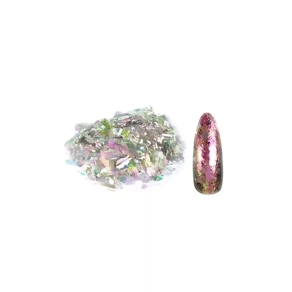 Let's Resin kaméleon effekt pehely - pink-oliva, Luxury Edition