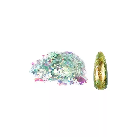 Let's Resin kaméleon effekt pehely - arany-oliva, Luxury Edition