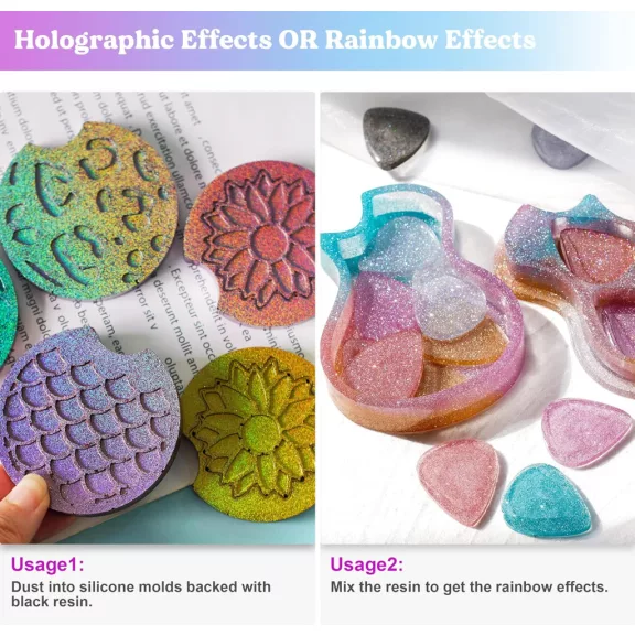 Let's Resin holografikus csillám - ultrafinom, 5 g, rózsaszín
