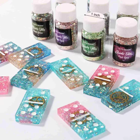 Let's Resin irizáló csillámpehely szett - 12 x 10g
