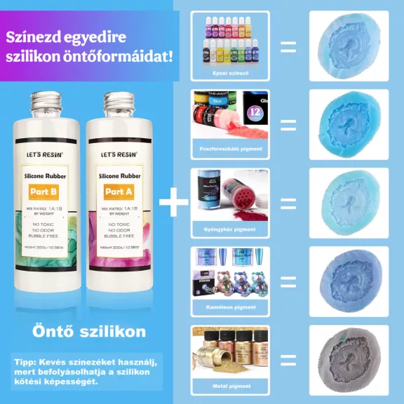 Let's Resin önthető kétkomponensű szilikon - 15A, 580 g