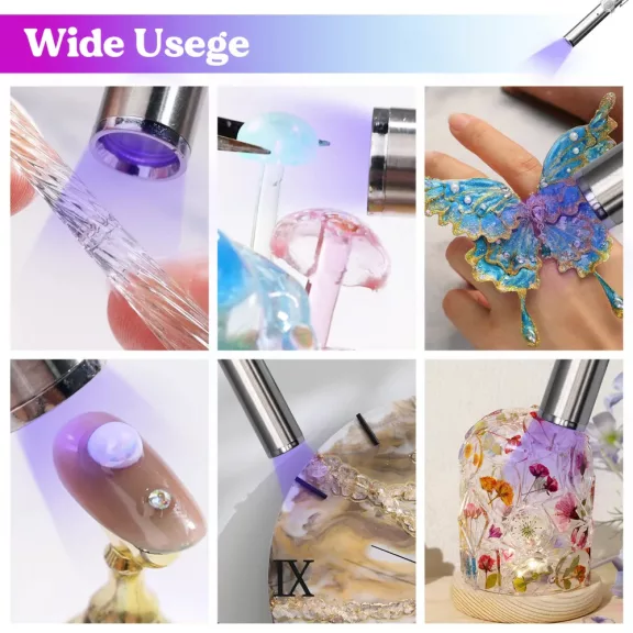 Let's Resin UV-gyanta ragasztó - gyorsan kötő, UV-lámpával, 30 g
