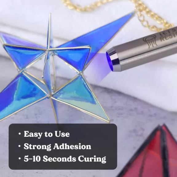 Let's Resin UV-gyanta ragasztó - gyorsan kötő, UV-lámpával, 30 g