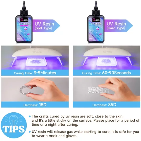 Let's Resin UV-gyanta - lágy típus, 100 g