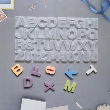 Szilikon öntőforma - betűk és számok