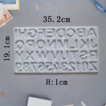 Szilikon öntőforma - betűk és számok