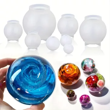 Szilikon öntőforma - talpas gömb, 4 cm