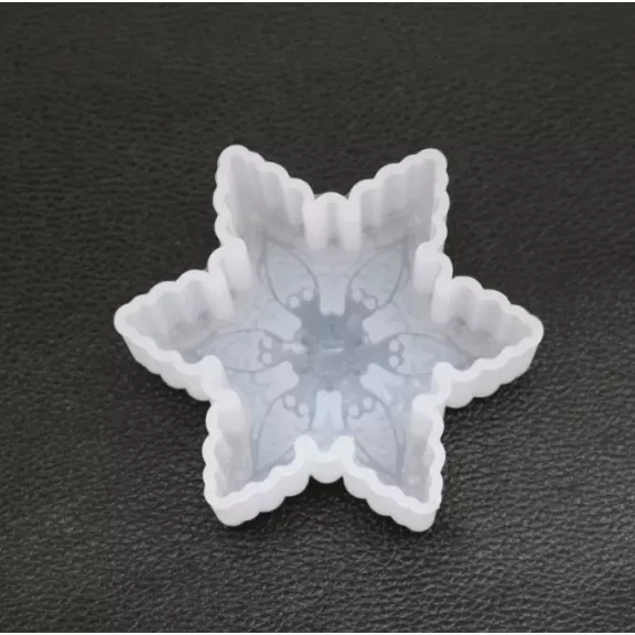 Szilikon öntőforma - 3D hópehely 2.