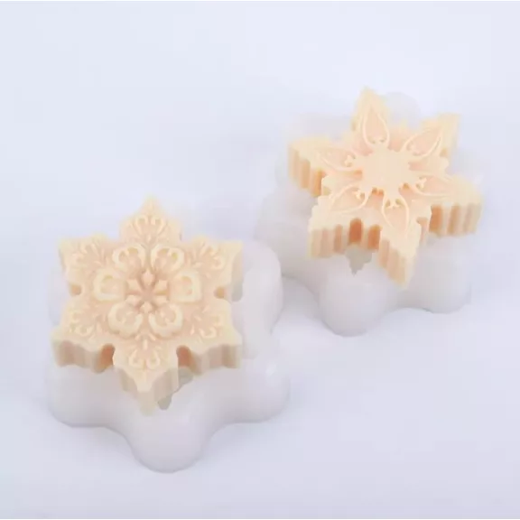 Szilikon öntőforma - 3D hópehely 2.