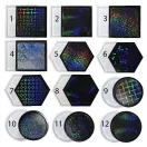 Szilikon öntőforma - hologramos alátét, hatszög 4.