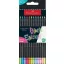 FABER-CASTELL Black Edition színes ceruza készlet, háromszögletű - 12 db-os