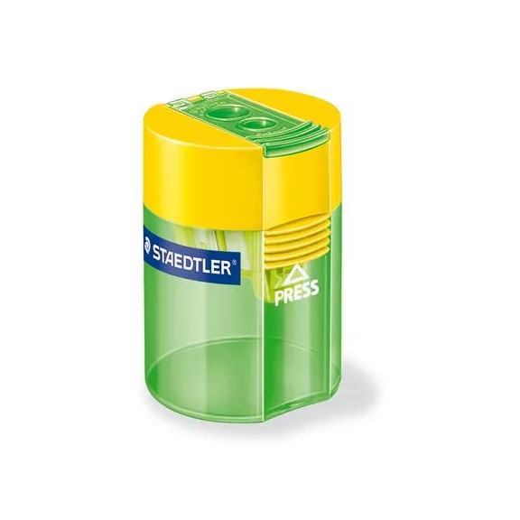 STAEDTLER 512 hegyező, kétlyukú, tartályos - vegyes színek