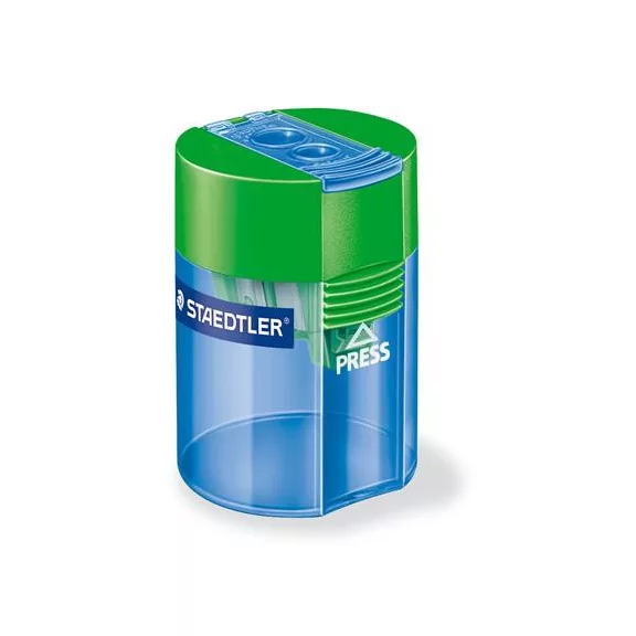 STAEDTLER 512 hegyező, kétlyukú, tartályos - vegyes színek