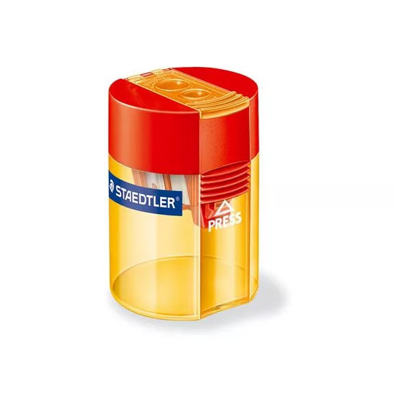 STAEDTLER 512 hegyező, kétlyukú, tartályos - vegyes színek