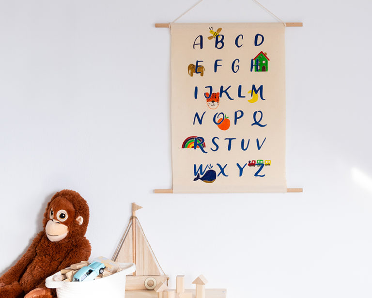 ABC falikép Marabu KiDS textilfilccel
