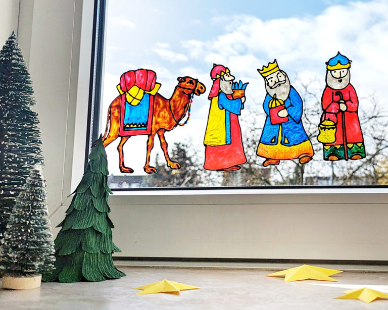 Betlehem az ablakon, Marabu KiDS Window Color festékkel