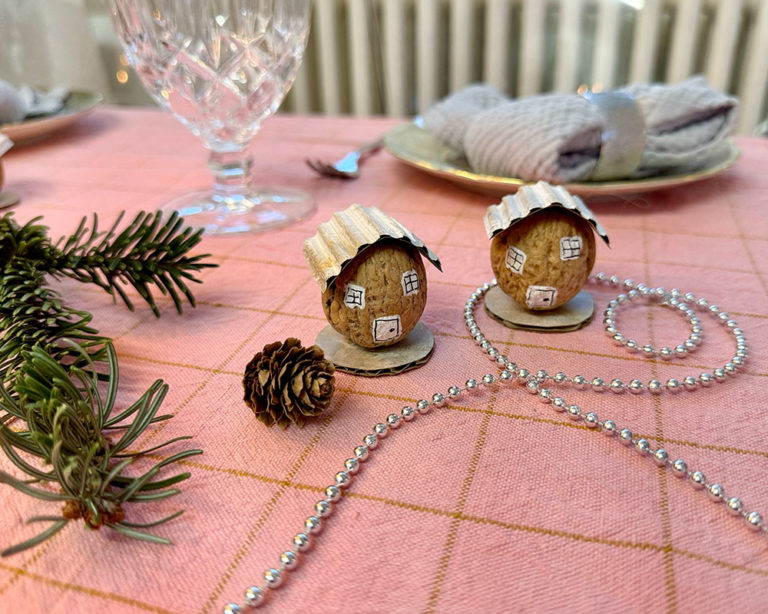 Dióhéj házikók karácsonyra, Marabu KiDS festékkel