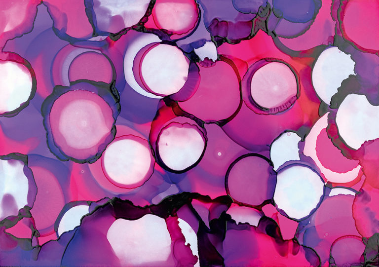 Drops technika Marabu Alcohol Ink tintával