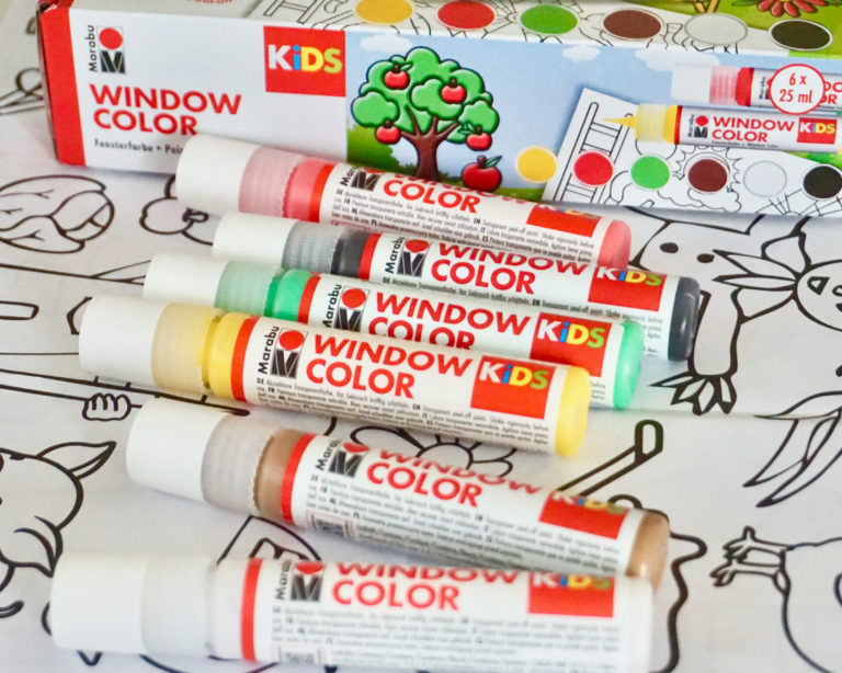 Előkészített munkafelület KiDS Window Color festékekkel
