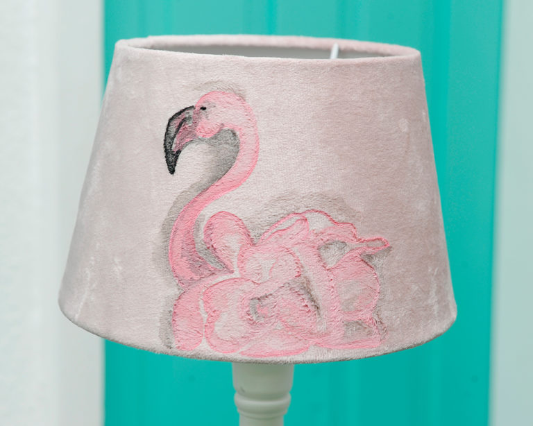 Flamingós lámpaernyő Marabu YONO markerrel