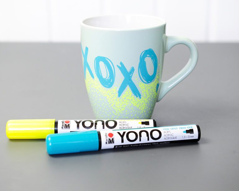 Gyors bögre design Marabu YONO markerekkel