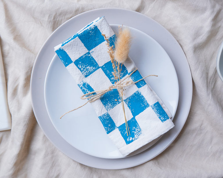 A kockás minta közelről