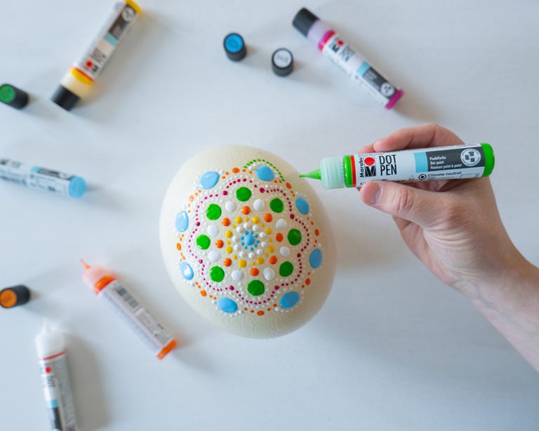 A mandala motívum kiszínezése