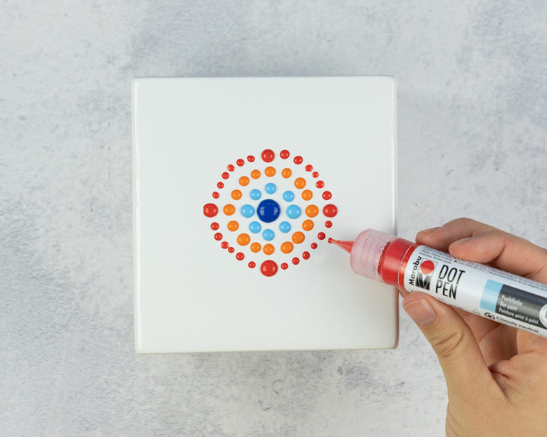 A mandala motívum kiszínezése