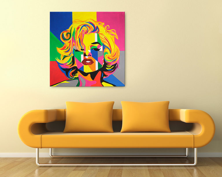 Marilyn Monroe pop art kép Marabu Artist Acryl festékkel