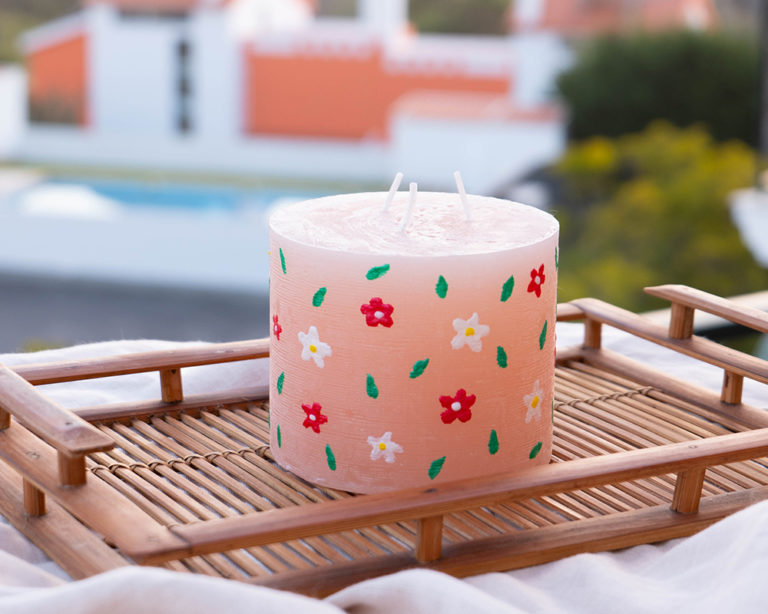 Nyári virágos gyertya Marabu Candle Pennel