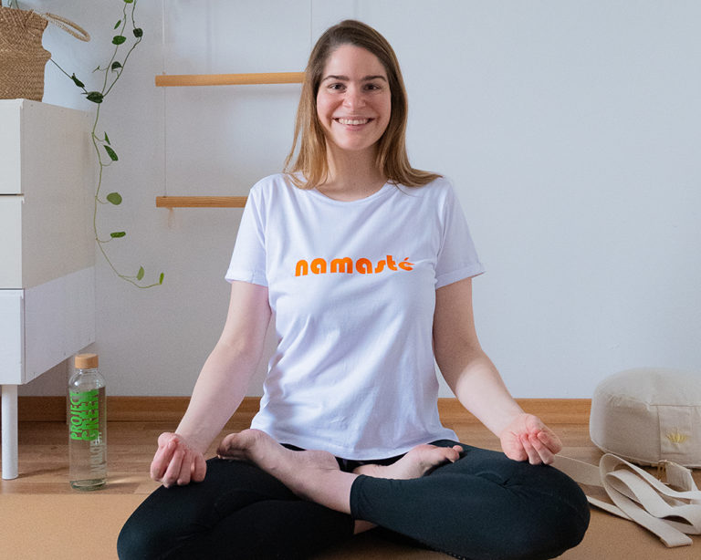 Yoga póló Marabu textil szitanyomással
